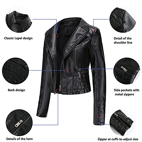 Jaqueta bomber feminina de couro slim para outono e inverno, casaco feminino moderno, gola alta, com