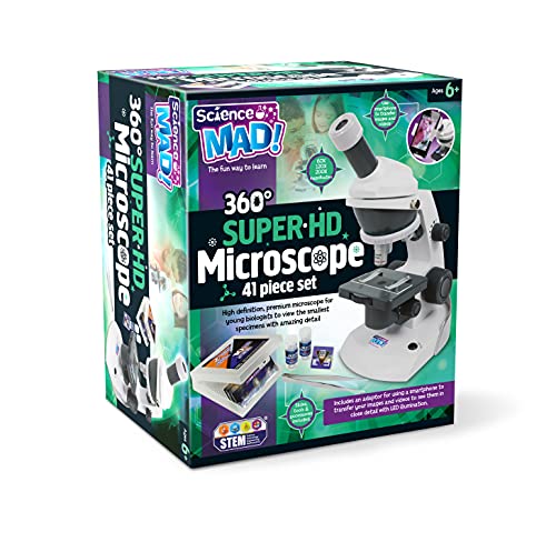 Science Mad 360 HD Microscope - Kids Premium Laboratory Lens Toy