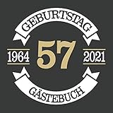  57 Geburtstag Gästebuch 1964 2021: Cooles Geschenk zum Geburtstag Geburtstagsparty Gästebuch Eintragen von Wünschen und Sprüchen lustig 108 Seiten / Spruch lustig vintage retro