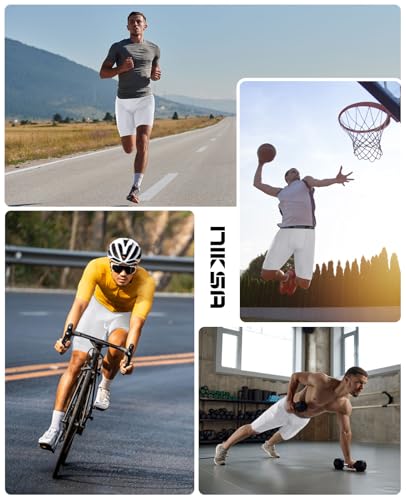 Image of Niksa 1 /2 Pack Mens Compression Shorts with Pocket, Performance Spandex Athletic Sports Workout Running Underwear Shorts