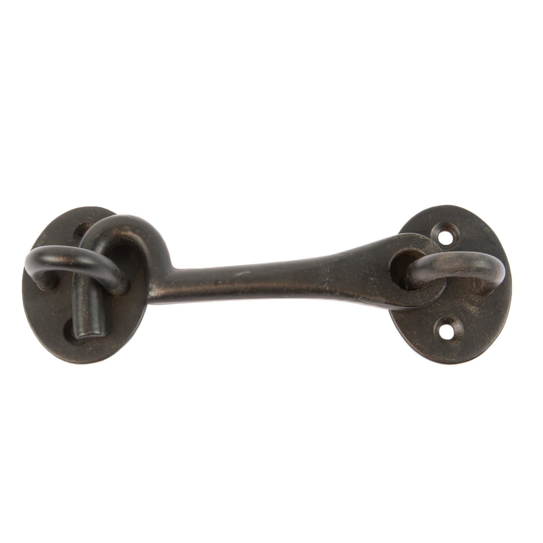 Hammer And Tongs Black - Rustic Cabin Hook And Eye - W125mm