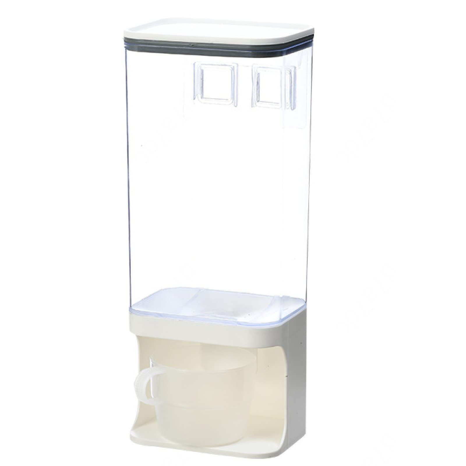NIBHZ Serbatoio in plastica Trasparente, Fusto per la conservazione del Riso, Contenitore per Alimenti per Uso Domestico, Contenitore per Cereali per Farina d'avena, Cereali, Cereali, Pasta,1500ML