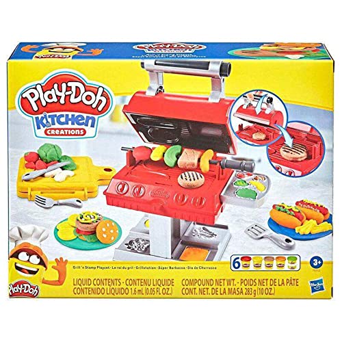 Play-Doh Kitchen Creations Grillstation Spielset für Kinder ab 3 Jahren mit 6 Farben und 7 Zubehörteilen Cover