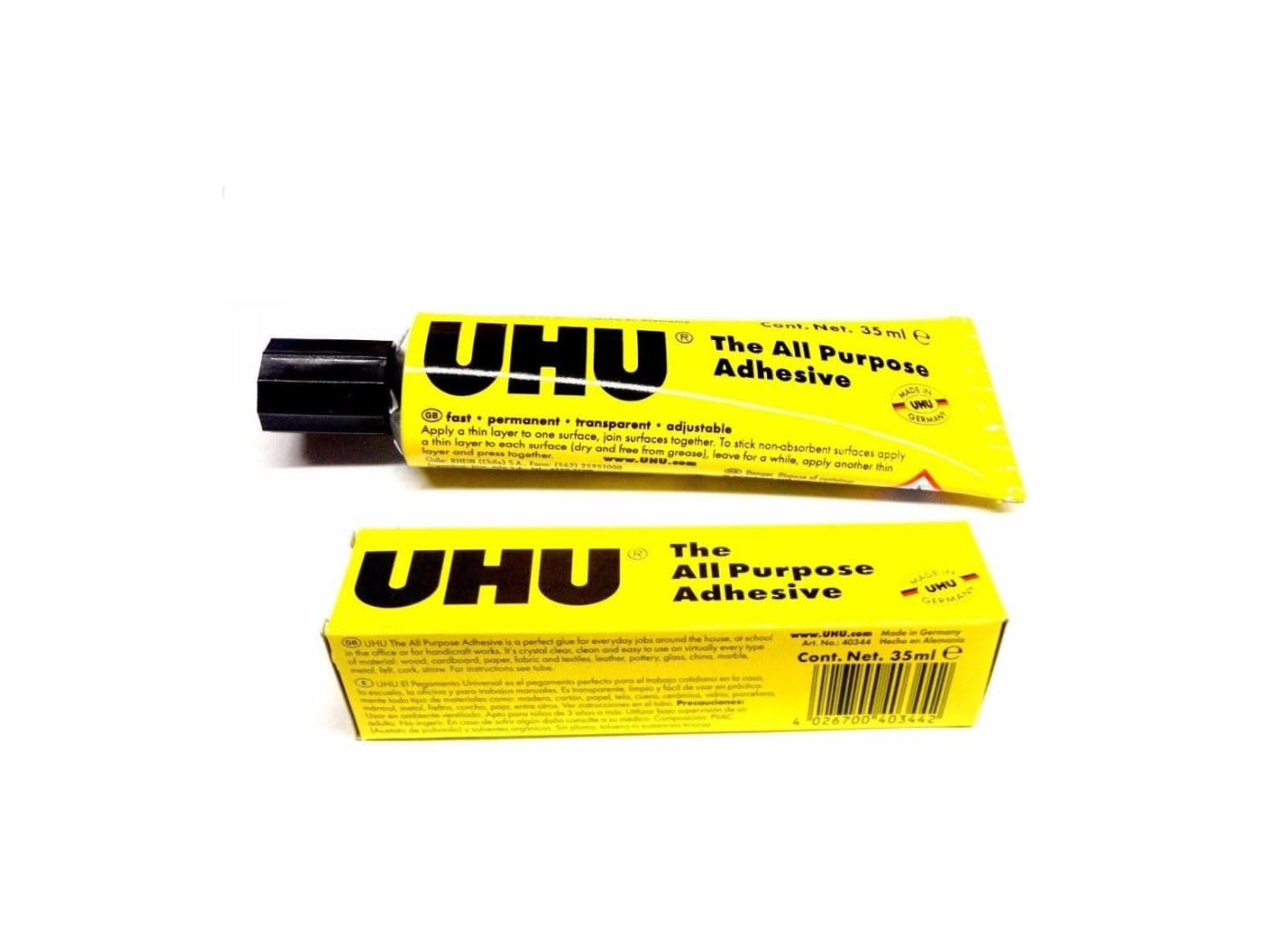 5X UHU all purpose adhesive clear glue 35ml tube