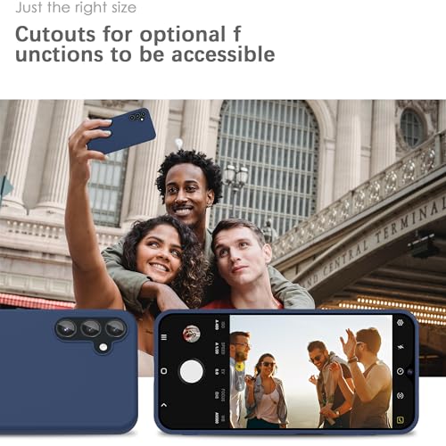 Image of YATWIN Silicone Back Case for Samsung Galaxy A35, Soft-Touch Phone Back Cover for Samsung Galaxy A35 - Dark Blue