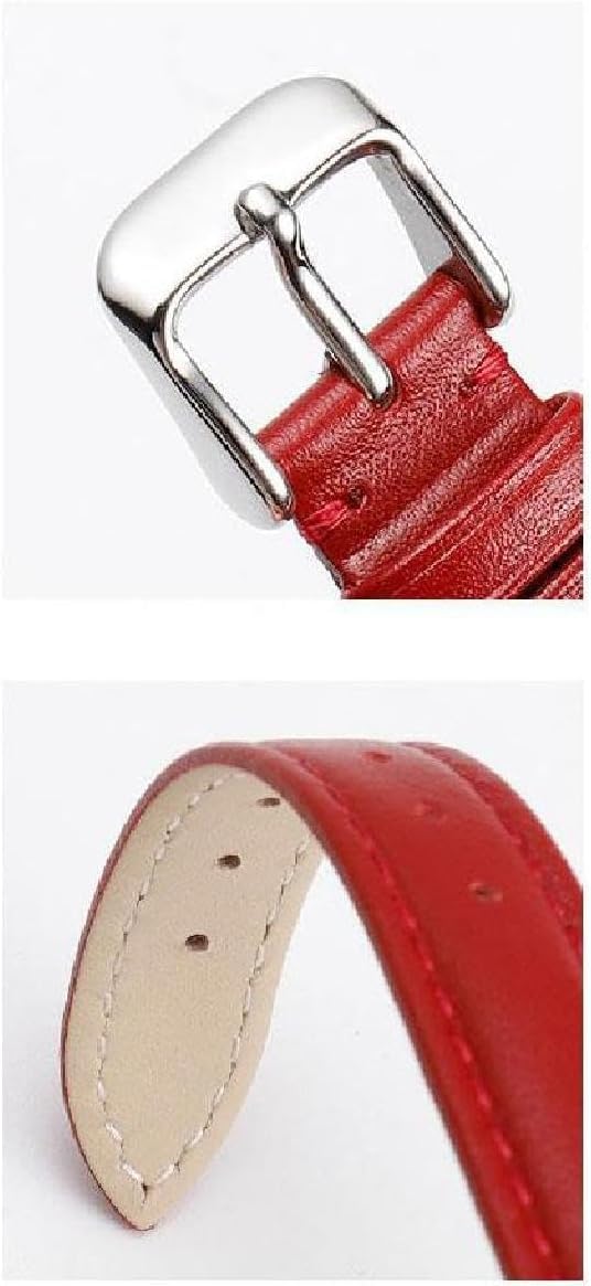 Leder Uhrenarmband 10mm-22mm Herren Und Damen Rindsleder Uhrenarmband Uhrenkette, Dark Khaki, 12mm
