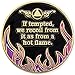 14 Year Sobriety Mint Twisted Flames Gold Plated AA Recovery Medallion/Chip - Black/Pink/Purple/Blue