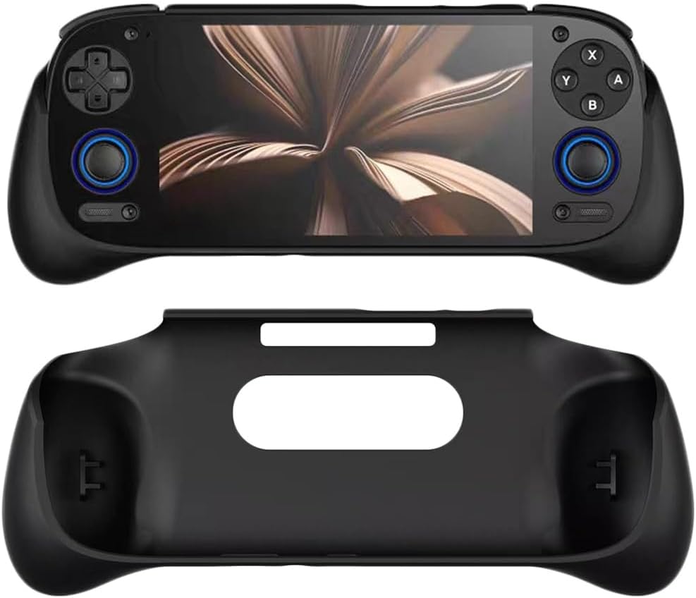 for Retroid Pocket 5 Grip Case Cover, Retroid Grip Protective Case Soft TPU Shell Protector Stand Holder for RP5 Game Console Accessories (Purple)