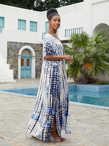 Image of Kaftan Dresses for Women Plus Size Bathing Suit Cover up Caftan Maxi Beach Dresses