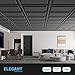 Art3d Drop Ceiling Tiles 24x48 inch Black (12-Pack, 96 Sq.ft), 3D Wainscoting Panels Glue Up 2x4 FT