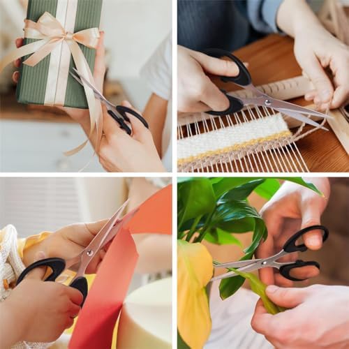 Kitchen Shears Set - QtoiKce Kitchen Scissors 3 Pack All Purpose Poultry Shears,Stainless Steel Sharp Utility Cooking Scissors for Home — view 4