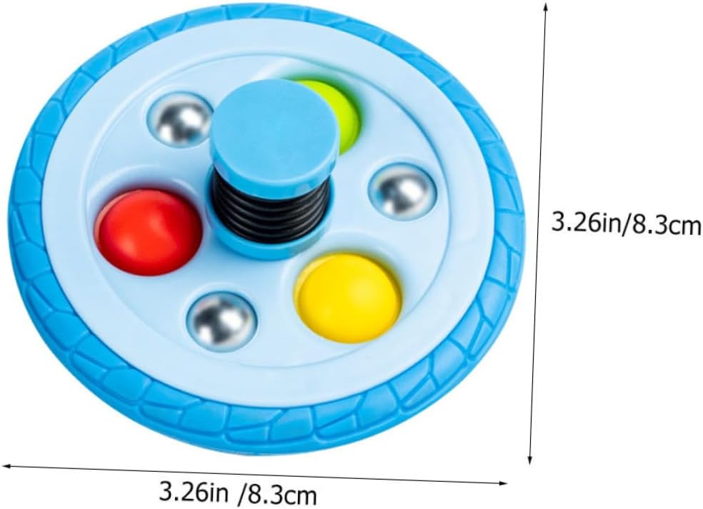 Generic Tyre Shape Plastic Gyro for Educational Rotating Fidget Small Colorful Top for Boys and Fun Interactive for Holidays and Parties