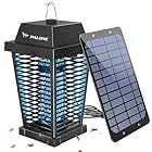 PALONE Solare Lampada Antizanzare Elettrica, 2600mAh/4500V Ricaricabile Zanzariera Elettrica USB C UV Lampada Zanzare con 7,5W/5V Pannello Solare & Cavo 3,6M Type-C per Esterno Interno