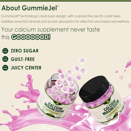 Lilicare ED-ALGAECAL-GUMJ Plant Based Calcium Supplement 600Mg With Vitamin D3 K2, Zinc For Bone Strength, Sustainably Sourced Algae Calcium Magnesium 2:1 Ratio, Sugar Free Calcium Gummies 70+ Trace Minerals thumb #6