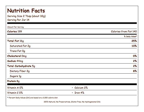 Miniatura 2 de Saratoga Peanut Butter Company 2 tarros de mantequilla cremosa de maní Plain Jane, totalmente natural, tarro de 16 onzas, vegano, sin gluten, bajo