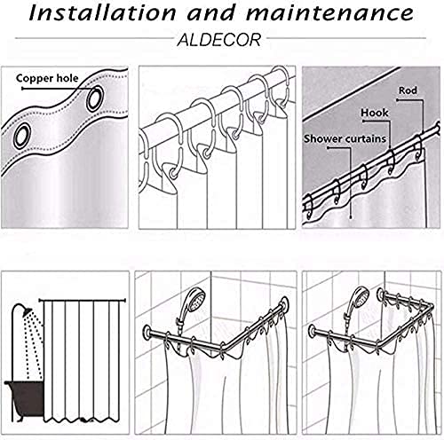 SMNVCKJ Hogwarts Schule für Hexerei und Zauberei Duschvorhang 180x200 180x180 Magic Decoration Duschvorhang 4-teiliges Set, Duschvorhang Wasserdicht Anti-Schimmel (b,120 x 200 cm) – Bild 6