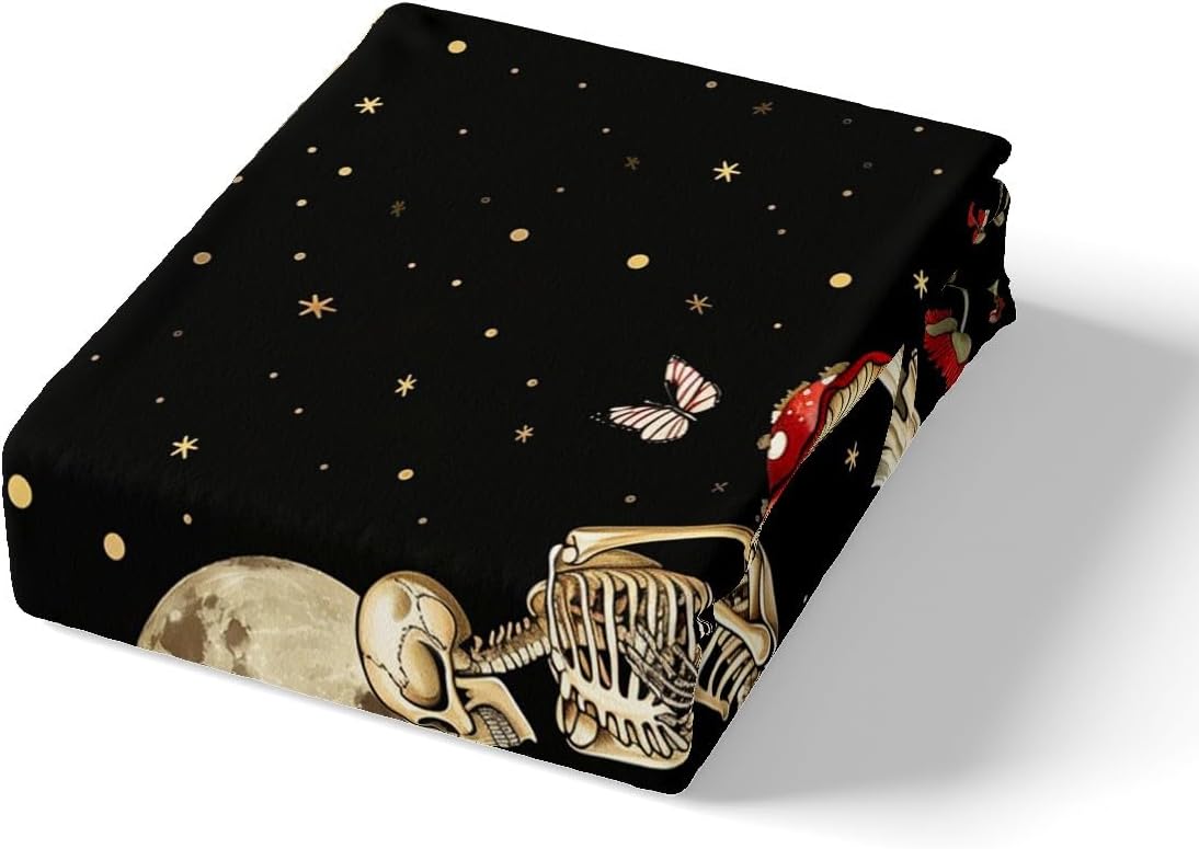 Feelyou Cute Mushroom Decor Duvet Cover & 2 Pillow Cases King Size Ultra Soft Breathable Zipper Closure