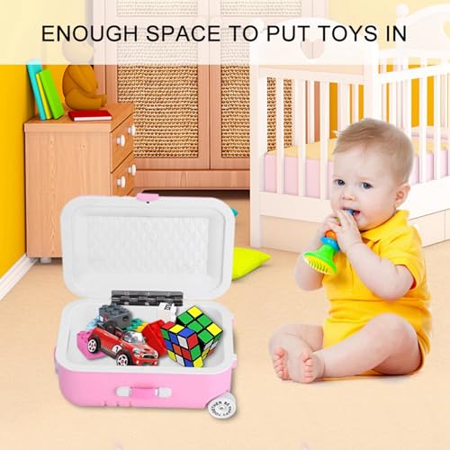 Mini-Kofferspielzeug, Mädchenliebe Plastik Spielzeug für Kinder, Compact Design, Pink, für Mädchen, Kleinkind, Mini Koffer, Mädchen Spielzeug, Reisen, Schule, Party