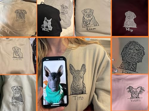 Custom Pet Portrait Hoodie, Personalized Cat Sweatshirt Using Photo+Name,3
