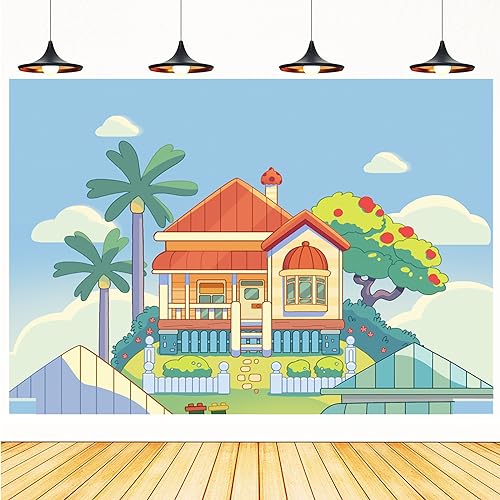 Blue Dog Birthday Party Supplies, Blue Party Decorations Banner Happy Birthday Banners