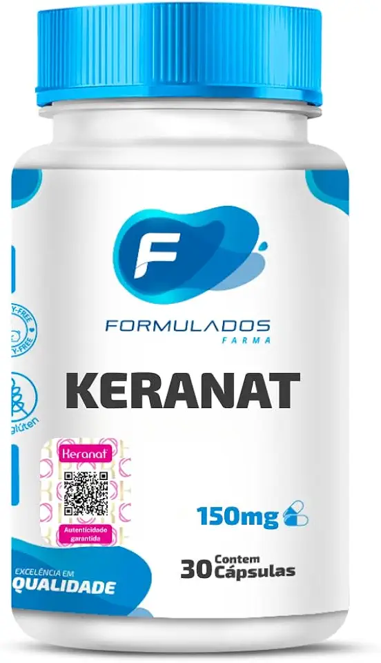 Keranat 150mg 30 Cápsulas, Suplemento para Crescimento Capilar
