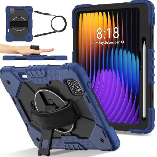 Coque de protection Xiaomi Pad 7 finition robuste silicone premium bleu