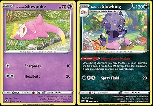 Galarian Slowking 098/198 - Chilling Reign - Pokemon Evolution Card Lot -Dark Type