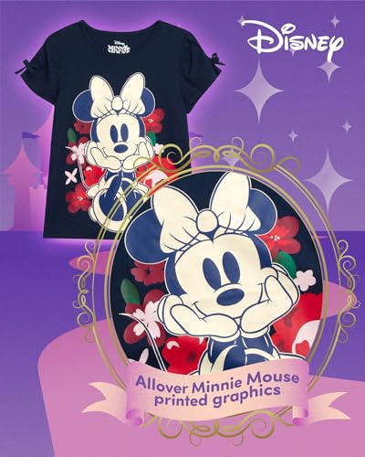 Image of Disney Princess Minnie Mouse Toddler Girls Short Sleeve Graphic Tees 4 Pack
