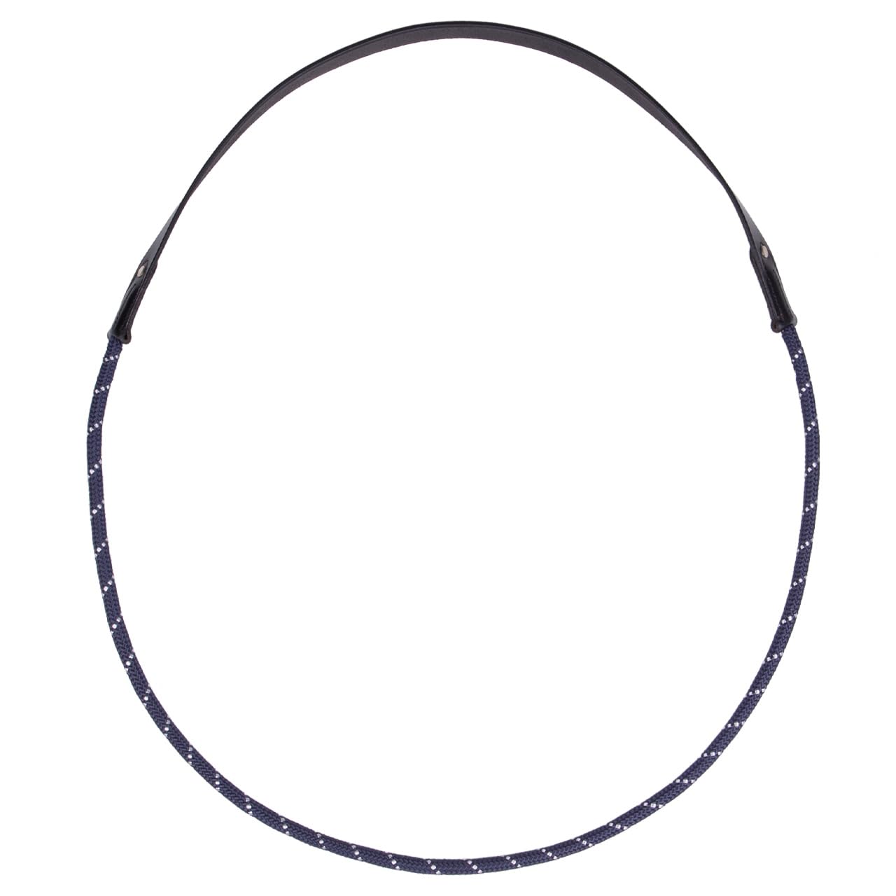 QHP Neck Rope Neck Ring with Leather (Thoroughbred, Navy)