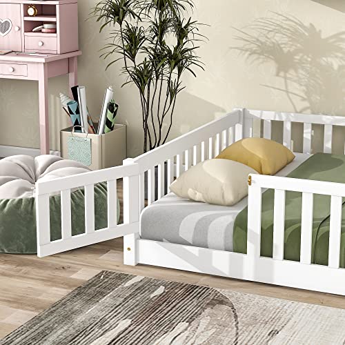 Harper & Bright Designs Montessori Wooden Floor Bed #TOP25