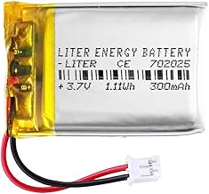 Battery 702025 LiPo 3.7 V 300 mAh 1.11 Wh Rechargeable Connector PH2.0 (JST-PHR-02) Type B Lithium: Make sure the polarity of the device corresponds to 27 x 20 x 7 mm (PH2|300mAh|702025)