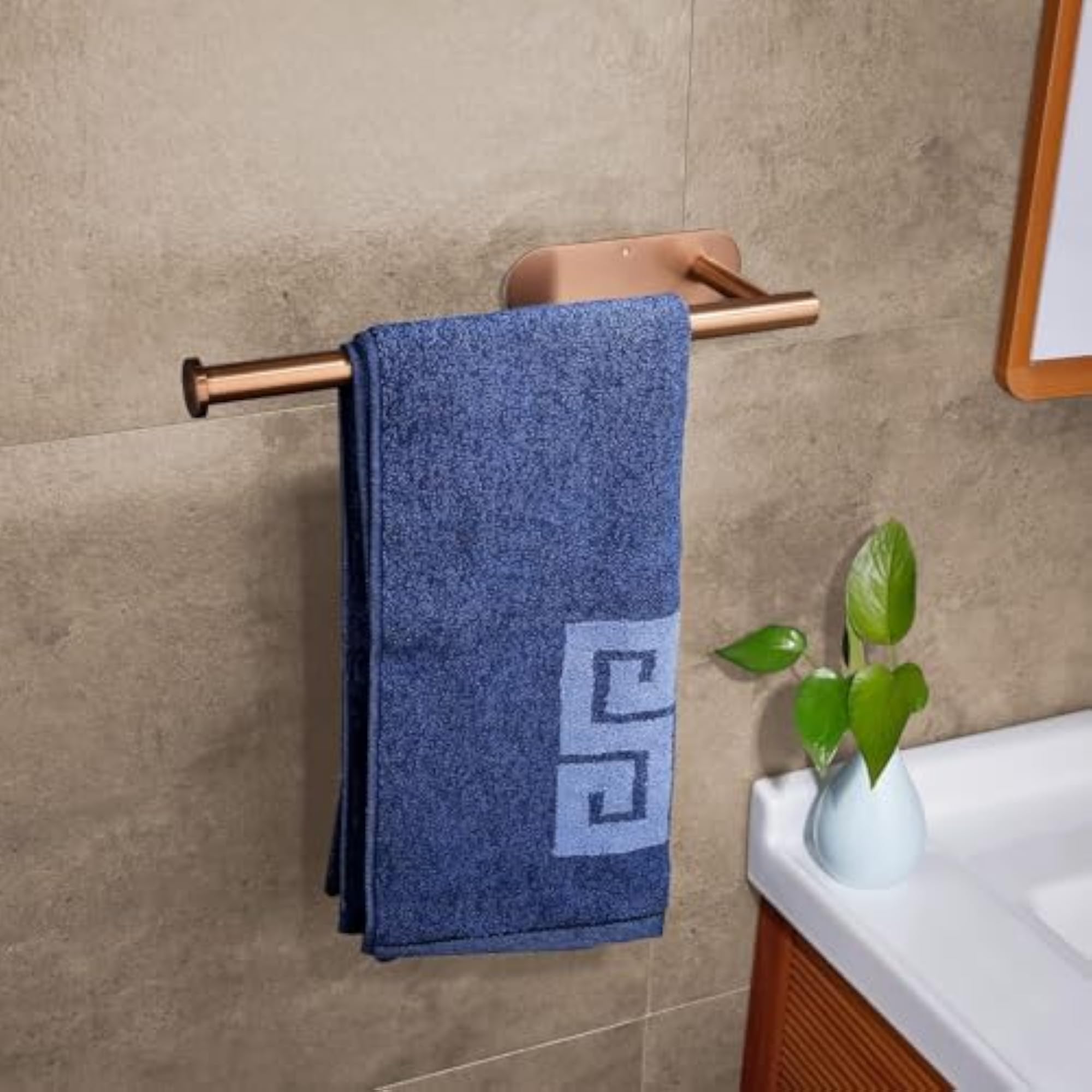 Rose Gold Wall Mount Paper Towel Holder, 33cm