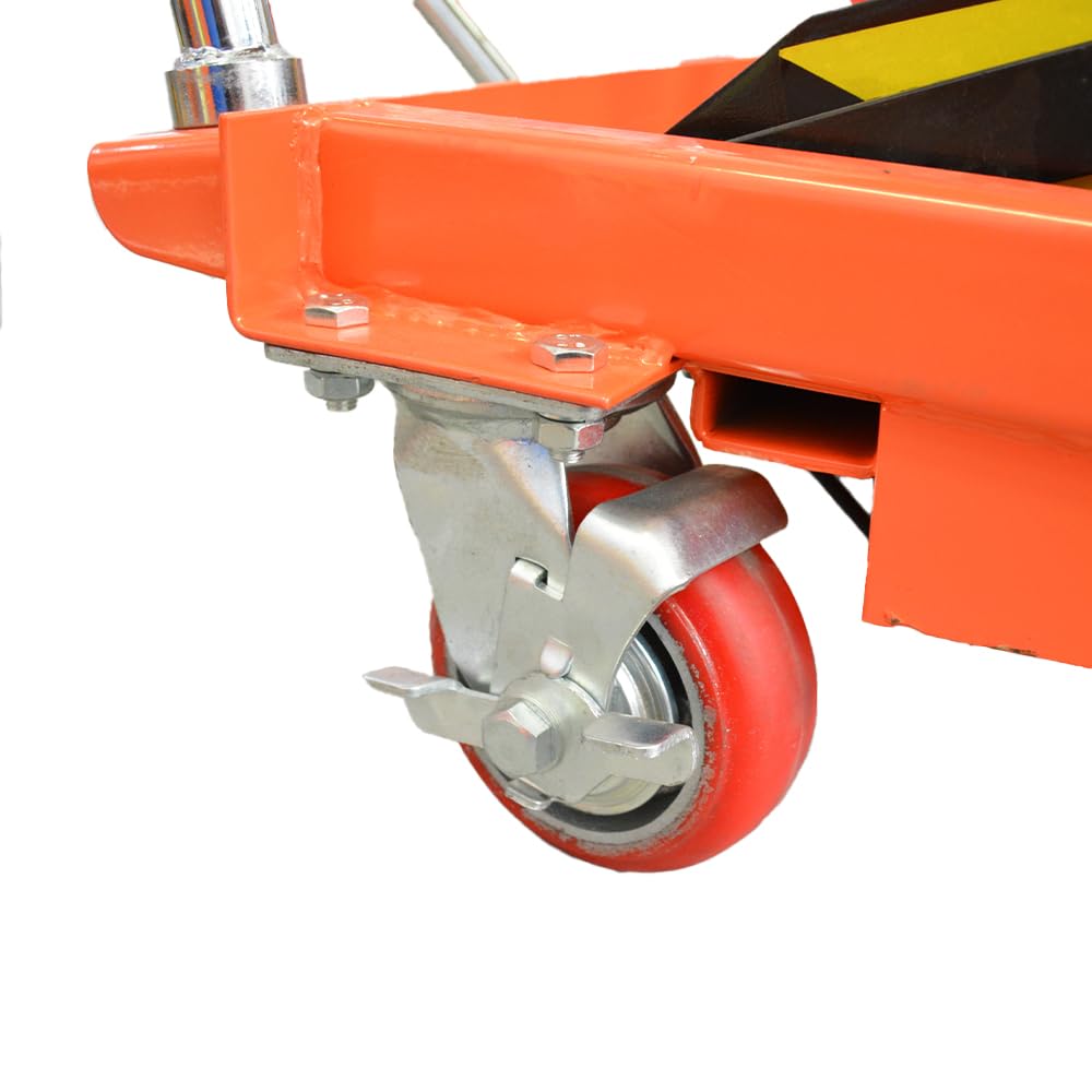 echoENG Carrello sollevatore con Piattaforma a Doppio Pantografo| Altezza di sollevamento 1300 mm | Portata 350 kg | Dimensione tavola 850x500 | Transpallet a forbice |MA SL CP35