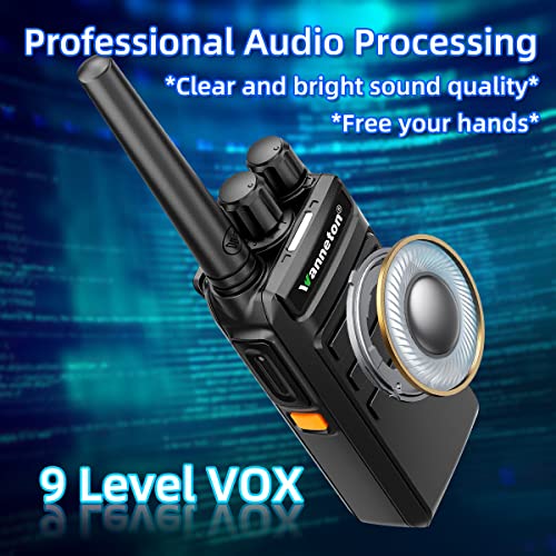 Wanneton Rechargeable Walkie Talkies Long Range,Waterproof Gmrs Handheld Radio 1500Mah Li-Ion Battery, Walkie Talkies For Adults With Vox Scan Blc Programmable, Gmrs Two Way Radio（4 Pack） #TOP6