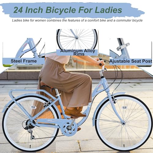 Bicicleta 24 Pulgadas Mujer 7 Velocidades miniatura 5