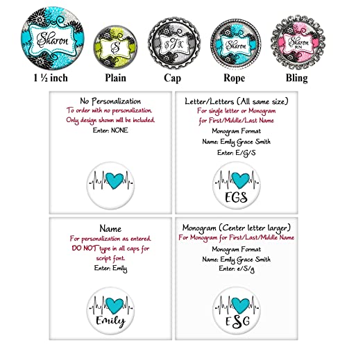 Flower Badge Reel (10 Colors) - Retractable Lanyard Id Holder Personalized With Name, Monogram, Occupation Title - Floral Nurse Gift #TOP2