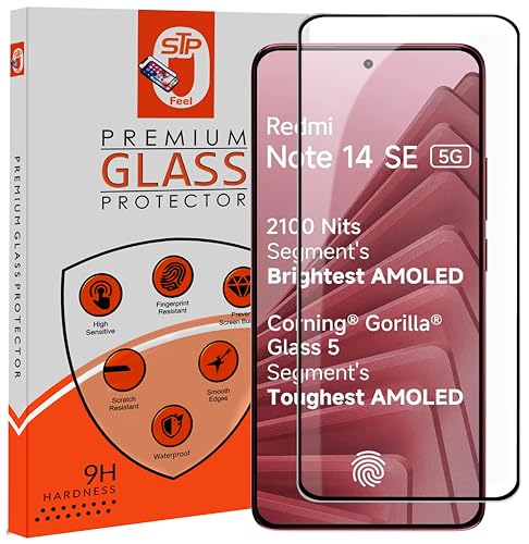 Image of Premium HD+ Tempered Glass Screen Protector Guard Compatible For Redmi Note 14 SE 5G (6.67 Inch, Pack of 1) | Edge to Edge Coverage With Easy to installation kit for Smartphone