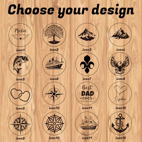 Brújula vintage personalizada para hombre con caja de madera miniatura 2