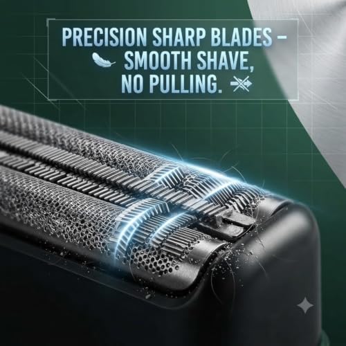 Image of Drumstone (𝐄𝐱𝐥𝐮𝐬𝐢𝐯𝐞 𝟐𝟎 𝐘𝐞𝐚𝐫𝐬 𝐰𝐚𝐫𝐫𝐚𝐧𝐭𝐲) Rechargeable Wet & Dry Electric Razor for Men, 500mAh Cordless Beard Trimmer Shaver with Precision Blades