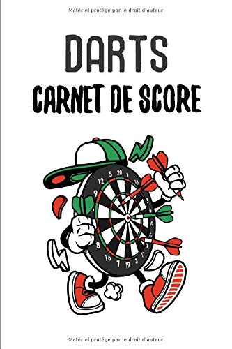 Carnet de score Darts: Carnet de score fléchettes 501, 301, cricket | 15*23cm | 100 fiches