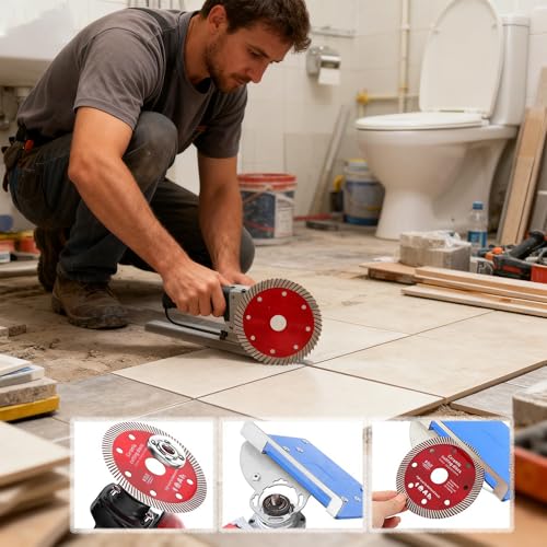 Corte de precisión a 45 grados para amoladora angular 100 con guantes de seguridad 4