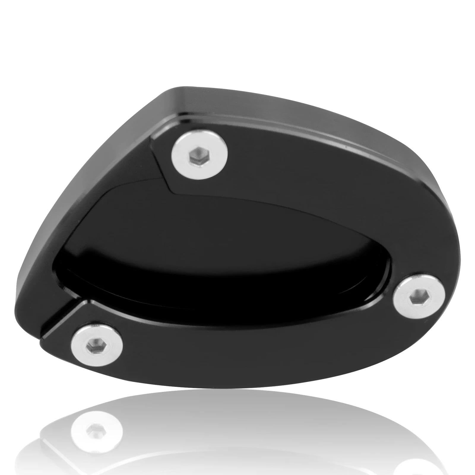 Podkładka wspierająca motocykl Podkładka Pod Nóżkę Boczną Motocykla Podpórka Powiększona Płyta Podpórka StreetTriple R675 675 675RX 765R 765S 765RS Podkładka rozszerzająca(Black)