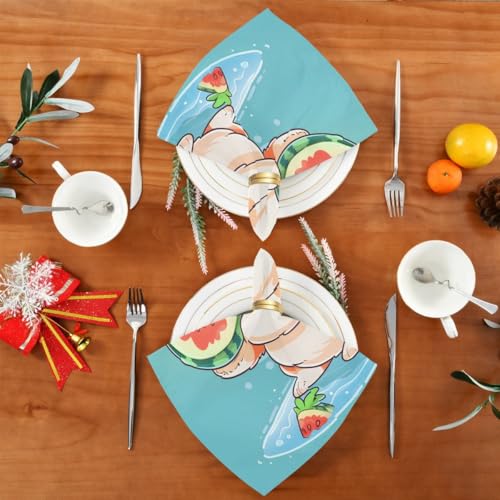 Servilletas de Tela Cute Corgi Mermaid 20x20 Pulgadas miniatura 6