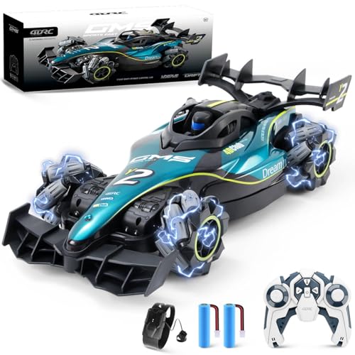 4DRC Y2 RC Crawler,Remote Control Stunt Car with Gesture Controller, Off Road Monster Truck,2.4Ghz RTR All Terrain Hobby 20KM Truck,8 12 14 Boy Kids Toys Adult Gifts,2 Battery