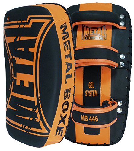 METAL BOXE MB446 Pao de Boxe Mixte Adulte, Noir/Orange, Taille M