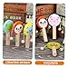 Hemoton 5pcs Cartoon Animal Pattern Rattle Toy for Hand Rattles for Early Development Sturdy Frog Mouse Pig Panda and Cat Characters