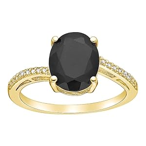 2CT Black Onyx Ring 10K/14K/18K Gold Oval Cut Black Onyx Ring for Women Personalized Black Onyx Gemstone Ring Wedding Engagement Band Luxury Jewelry Gift for Women Ladies Her