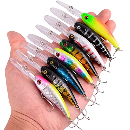 Aorace 43Pcs Bass Fishing 56Pcs Lures Kit Set Topwater Hard Baits Minnow Crankbait Pencil Vib Swimbait For Bass Pike Fit Saltwater And Freshwater #TOP7