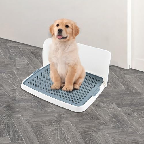 MEHOOSPVN Pet Puppy Dog Potty Toilet Large size 48*36*21cm, Indoor Outdoor Dog Potty Systems, Removable Safe Plastic Dog Toilet Training Washable Indoor Mesh Dog Toilet for Small and Medium Dogs Puppy