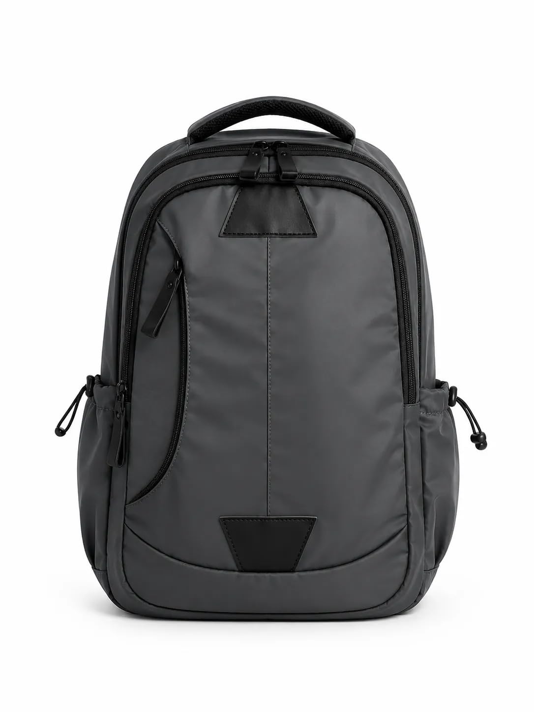 Casual Nylon Backpack for Men & Women | 3 Compartments & 2 Side Bottle Pockets | Soft Lightweight Small Size Bag | Blue, Grey, Black, Navy Blue & Brown | 40x30 cm-image-14